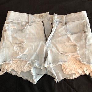 shorts with lace pockets